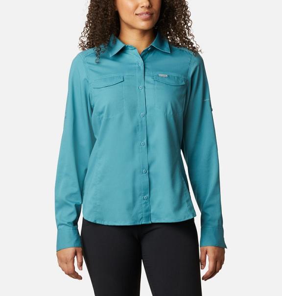 Columbia Silver Ridge Shirts Blue For Women's NZ62570 New Zealand